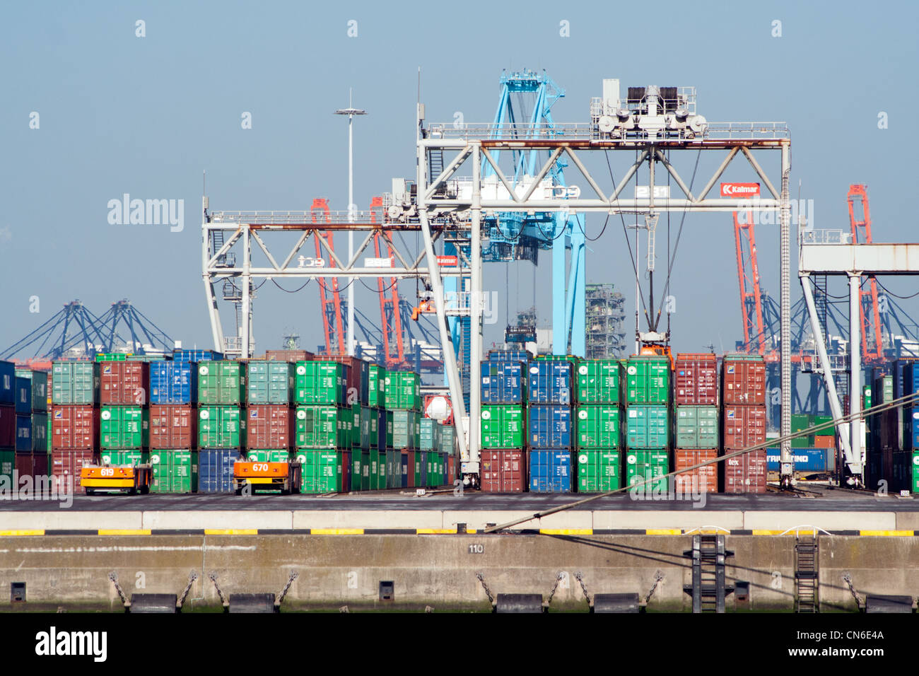 Hafen von Rotterdam, die Niederlande Stockfoto