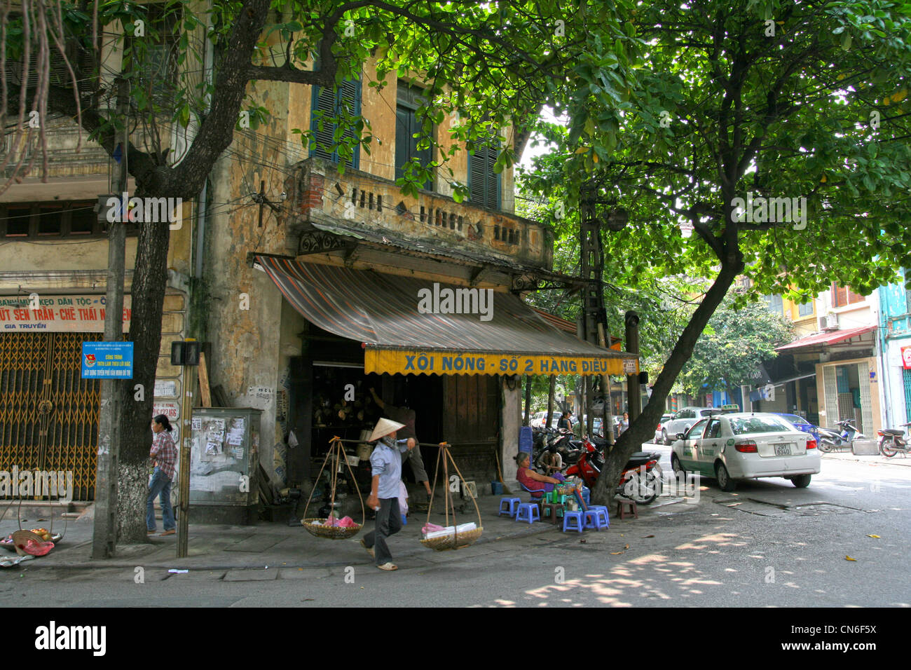 Hanoi-Straßenszene Stockfoto