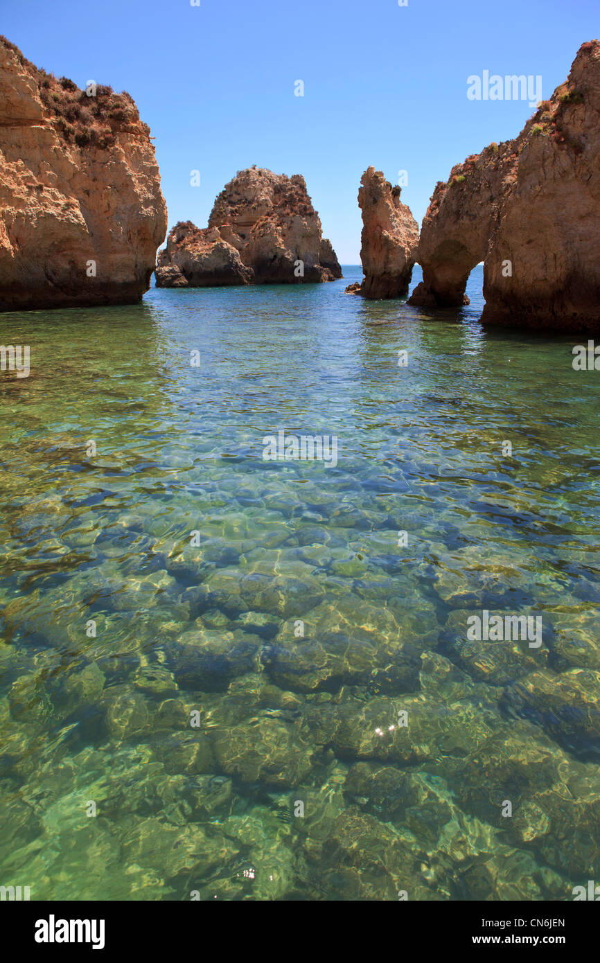 Ponta da Piedade Lagos Algarve Portugal Natur Stockfoto