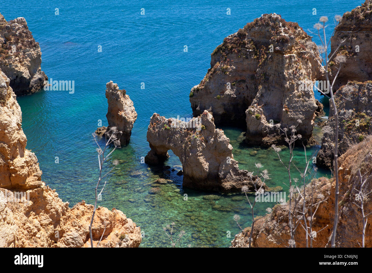 Ponta da Piedade Lagos Algarve Portugal Natur Stockfoto