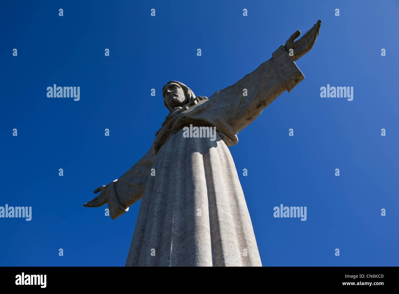 Cristo Rei, Christus-Denkmal in Almada, über Tajo aus Lissabon, Portugal Stockfoto