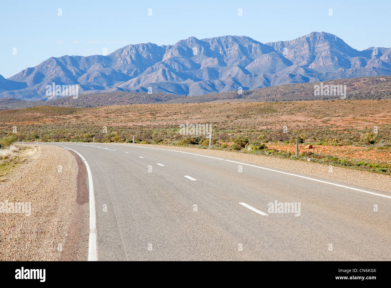 Autobahn Flinders Ranges, South Australia. Stockfoto