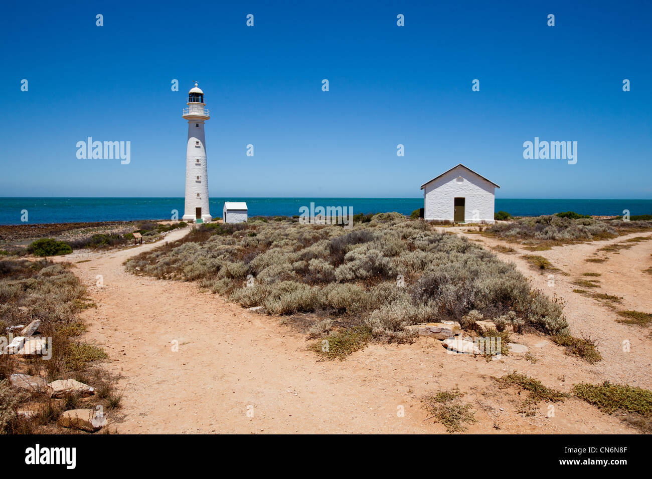 Punkt niedrigen Leuchtturm. Eyre-Halbinsel. South Australia. Stockfoto