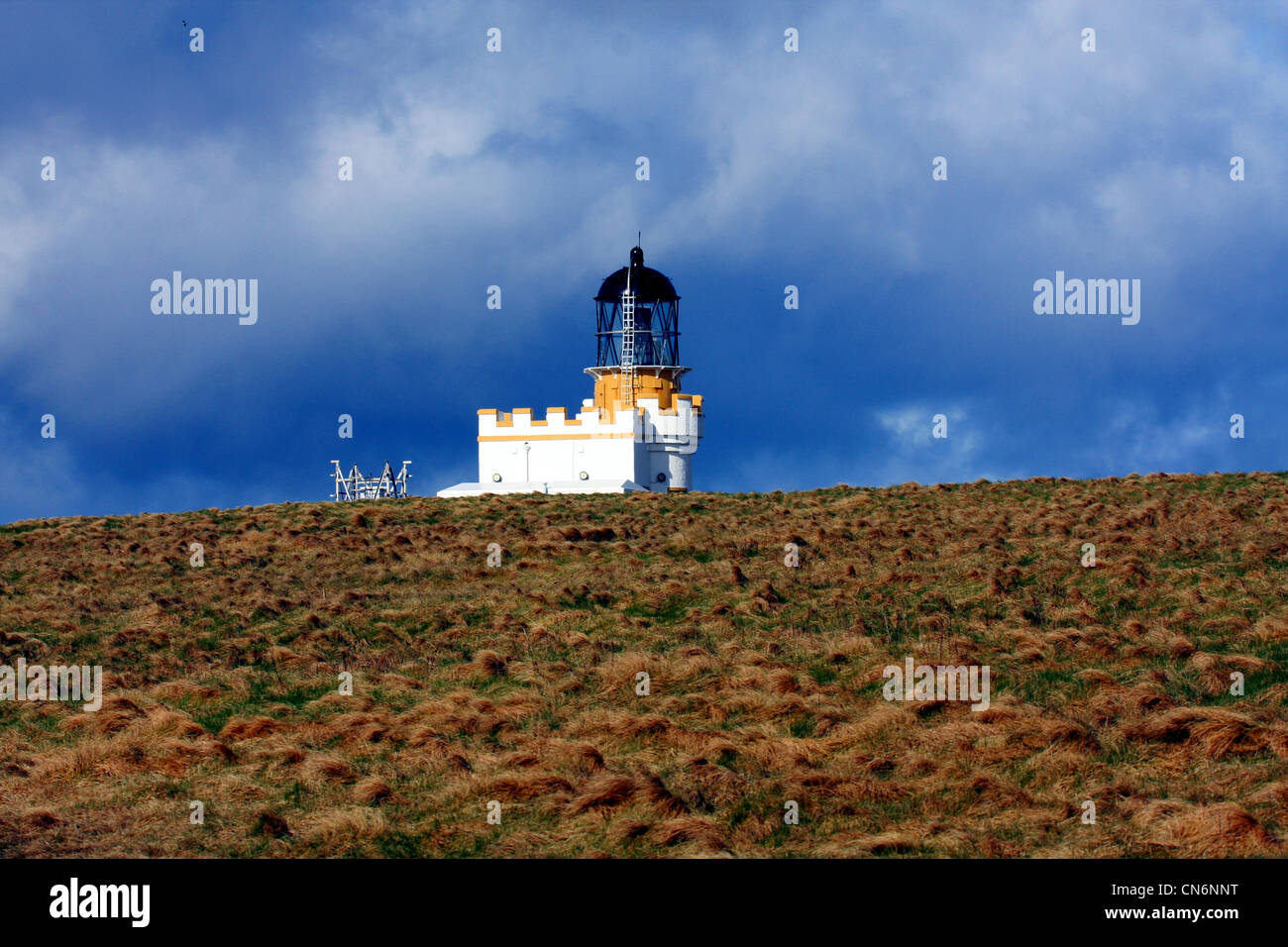 Leuchtturm auf Brough von Birsay, Orkney, UK Stockfoto