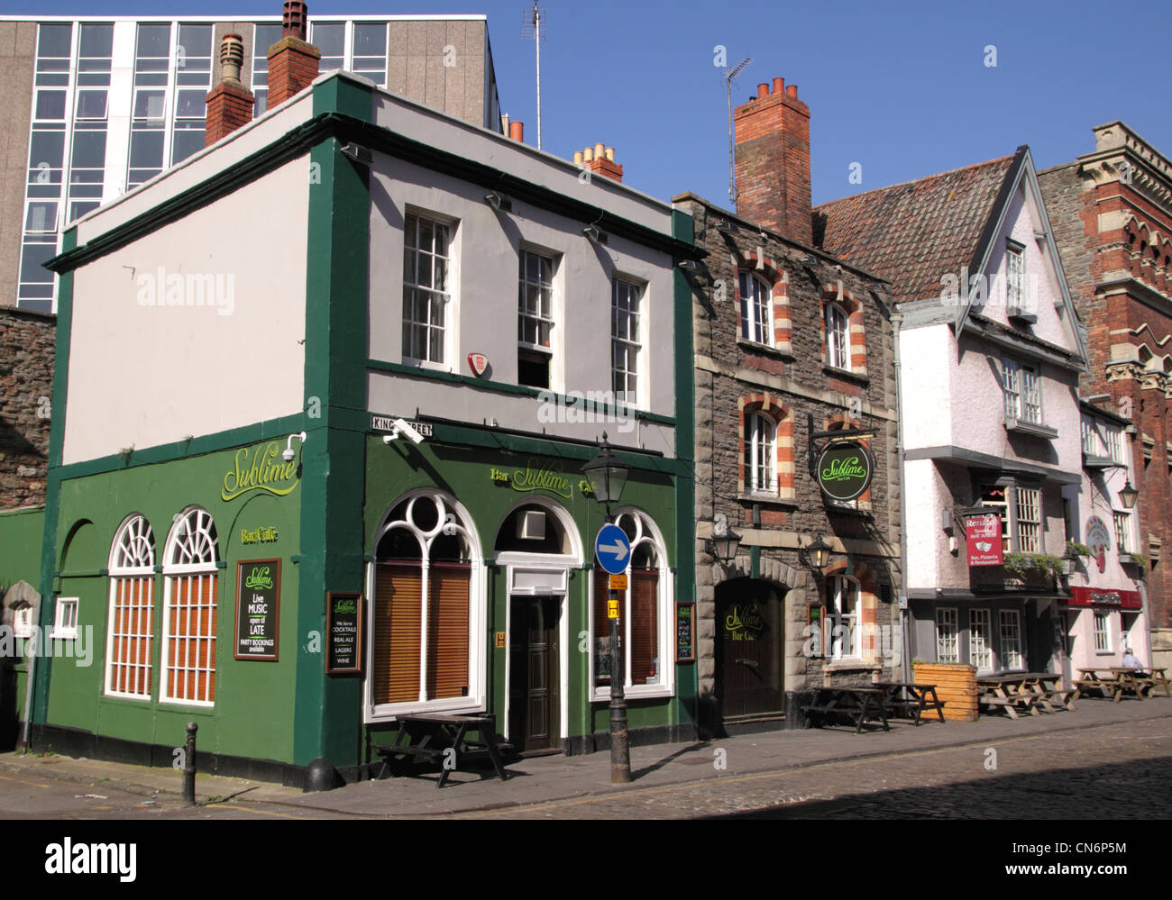 Sublime Bar und Cafe King Street Bristol Stockfoto