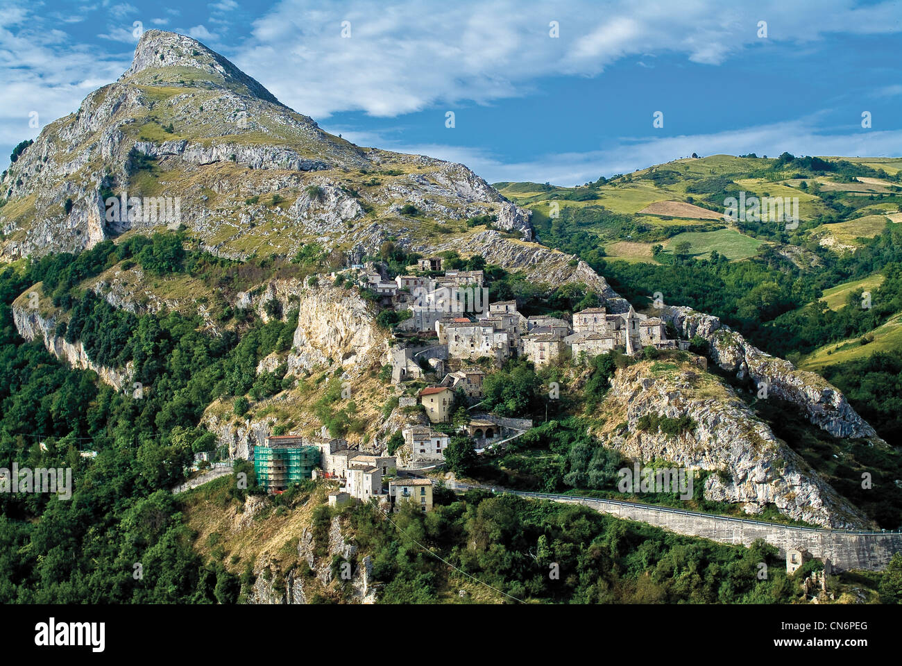 Europa Italien Abruzzen Gran Sasso Monti della Laga Nationalpark Provinz Pescara Corvara Ansicht Stockfoto
