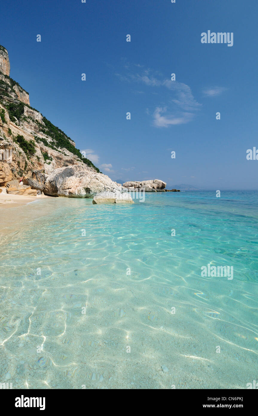 Sardinien ist. Italien. Cala Goloritzè, Golfo di Orosei. Stockfoto