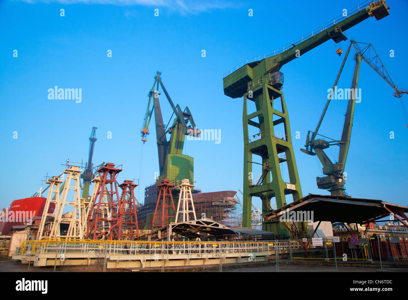 Werft in Gdańsk, Polen Stockfoto