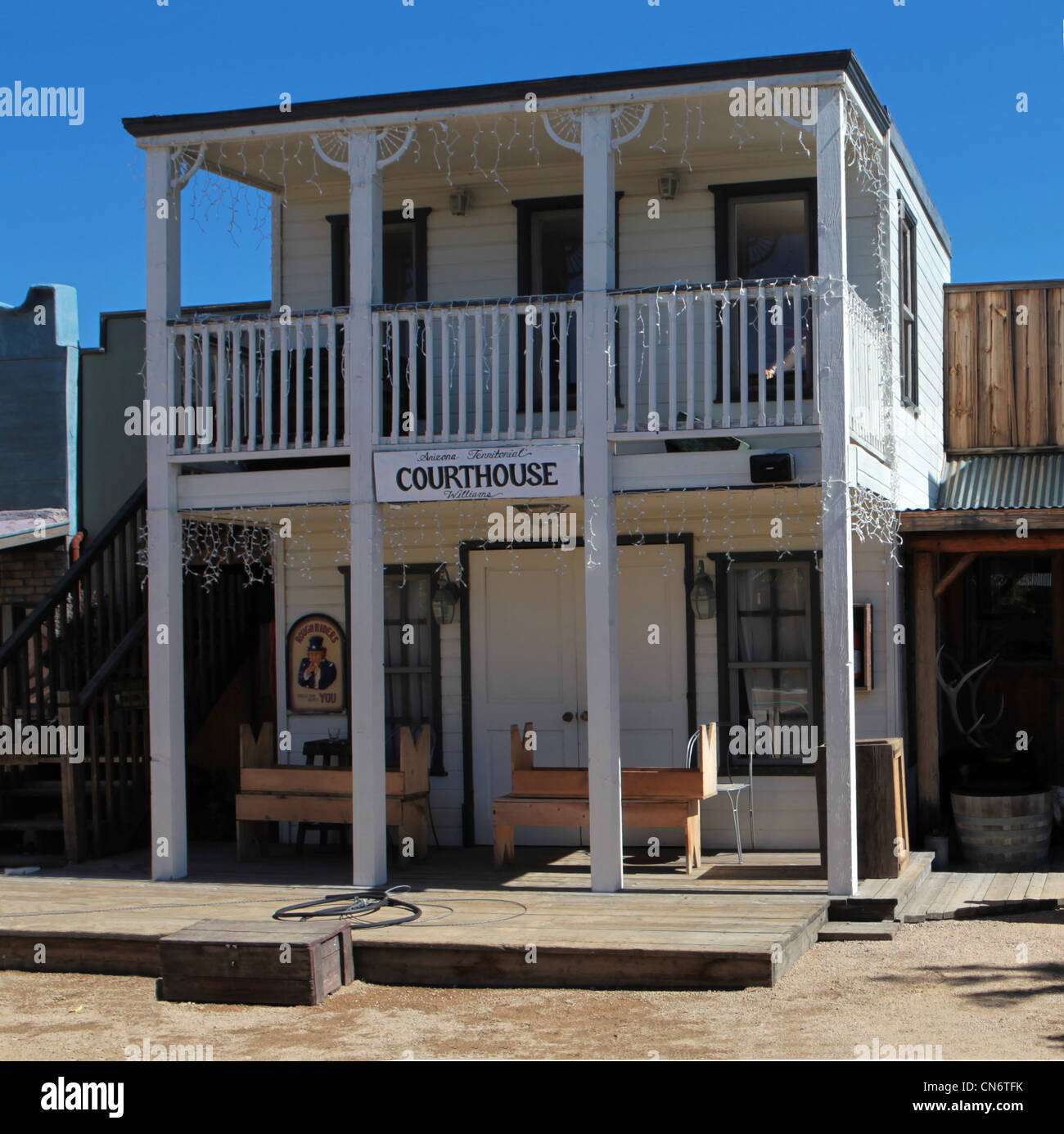 Gerichtsgebäude Gebäude aus Wild-West-Tage in Williams, Arizona USA Stockfoto