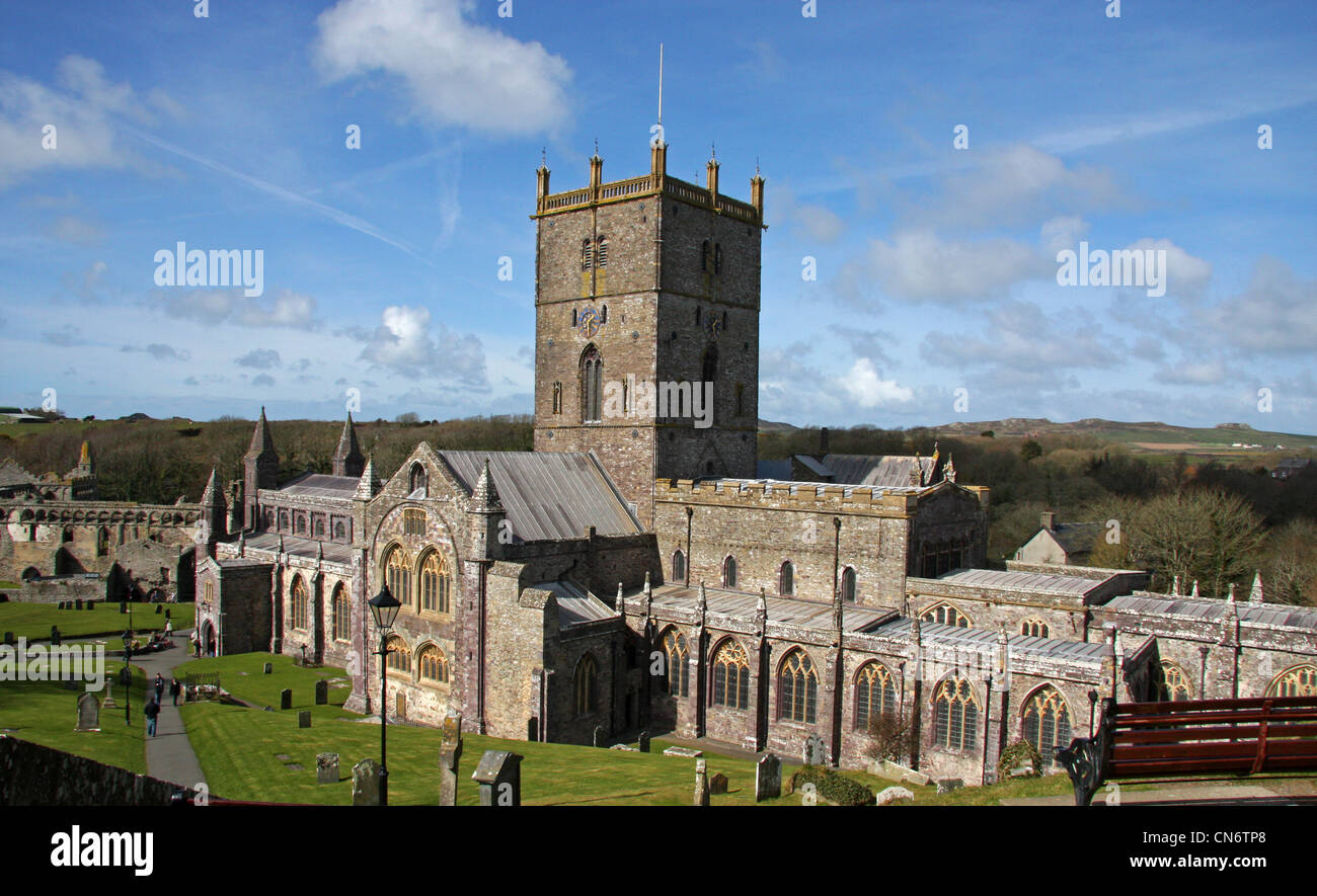 Kathedrale von St. Davids, Pembrokeshire Stockfoto