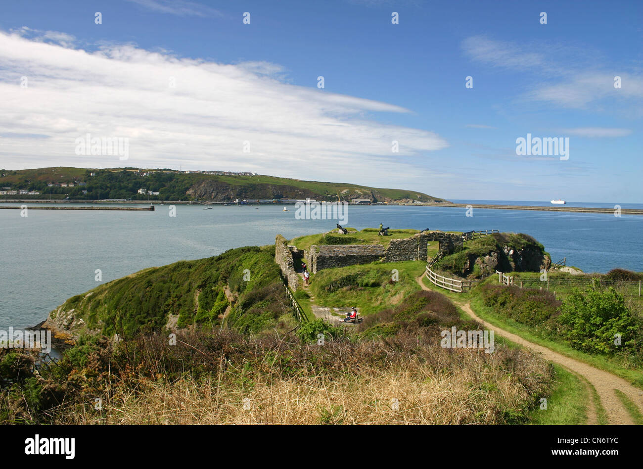 Castle Point, die alte Festung, Fishguard, Pembrokeshire Stockfoto