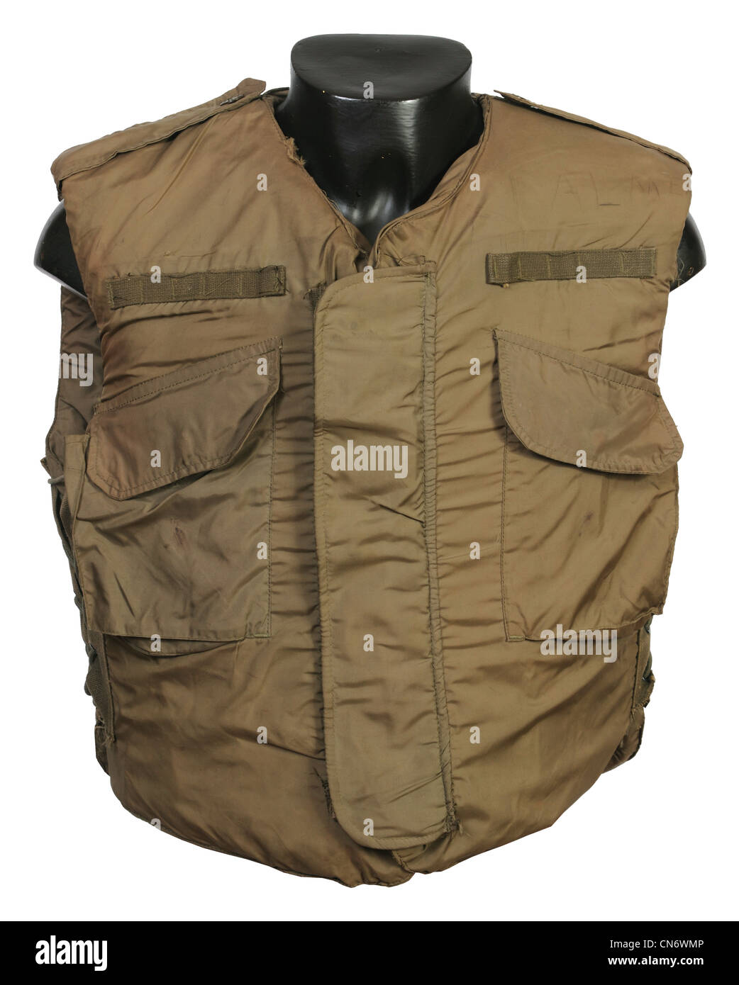 Amerika M1952A Körperpanzer entwickelt während des Koreakrieges und der Haupt-Muster verwendet während des Vietnam-Konflikts. Stockfoto