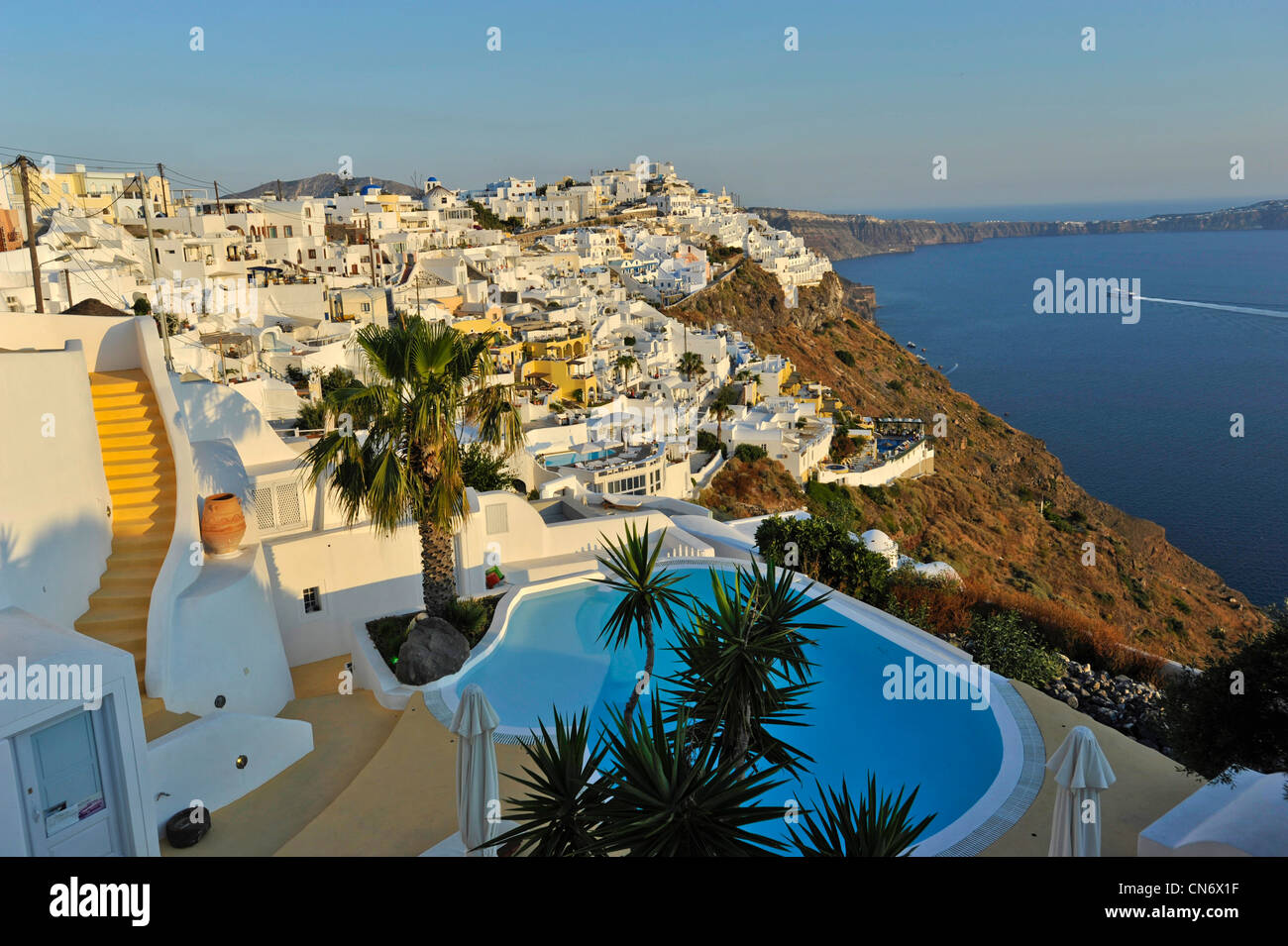 Europa-Griechenland-Santorini-Kykladen-Inseln das Dorf von Firostefani Stockfoto