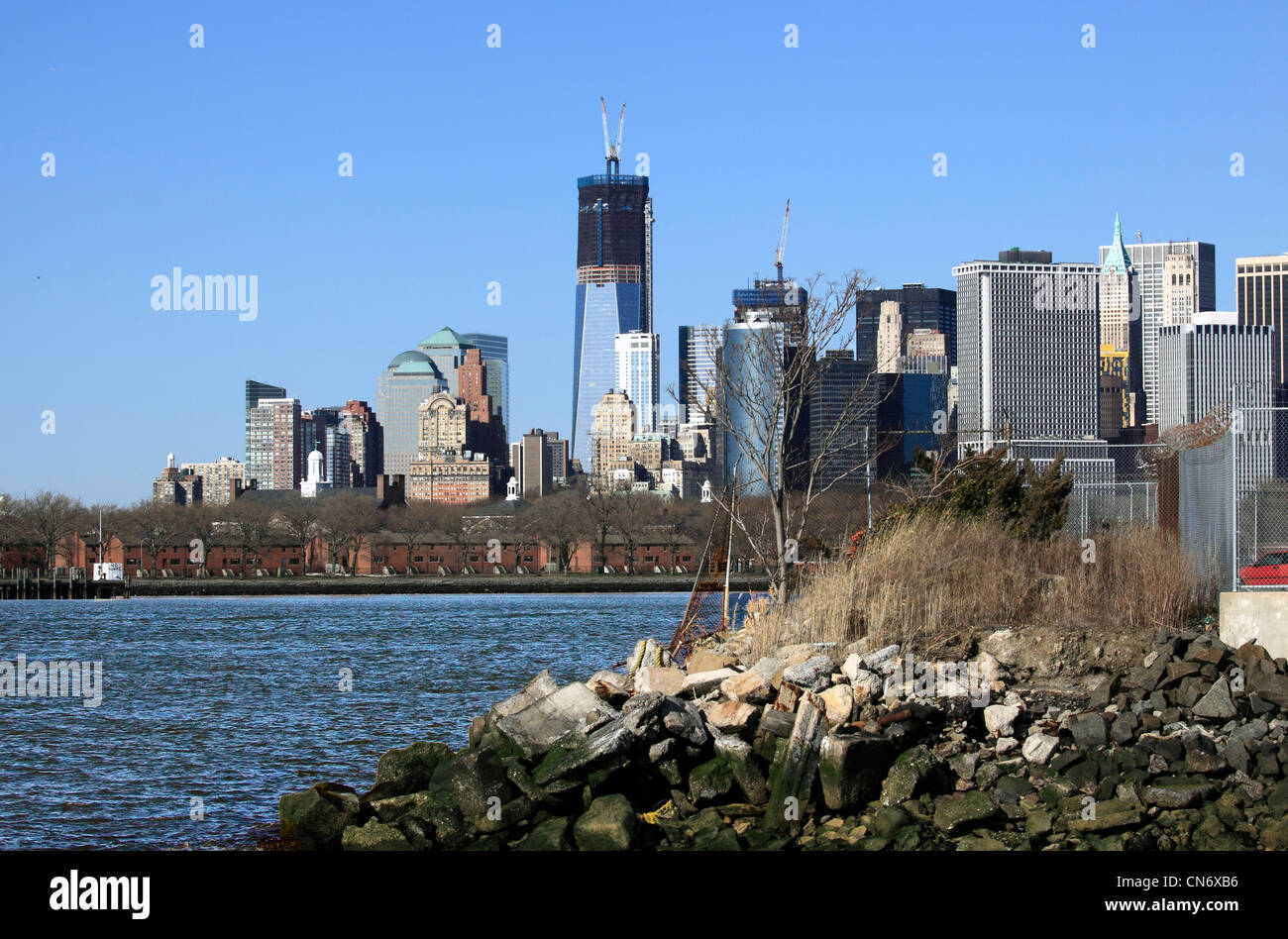 Der Freedom Tower nähert sich Fertigstellung auf der Website von der World Trade Center untere Manhattan New York City Stockfoto