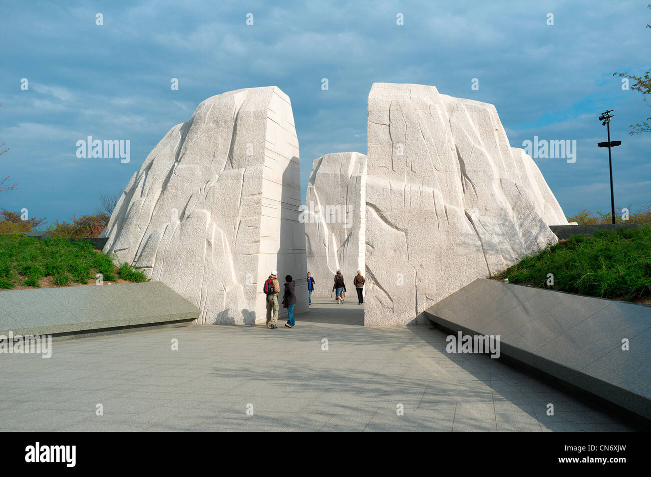 Eingang an der Martin Luther King Memorial in Washington, D.C. Stockfoto