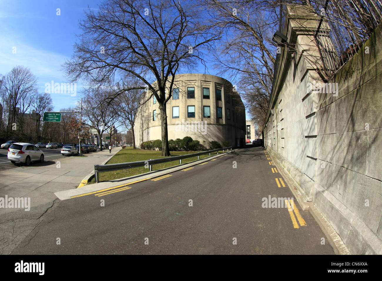 Hinteren Eingang von Brooklyn Public Library Grand Army Plaza Brooklyn New York City Stockfoto