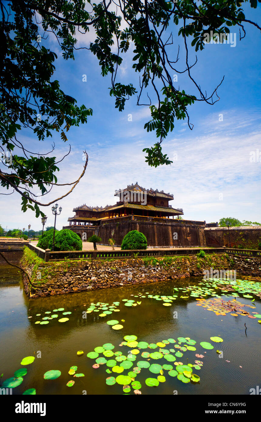 Thua Thien-Hue, Hue, Vietnam, Hofburg, Verbotene Stadt lila, UNESCO-Weltkulturerbe Stockfoto