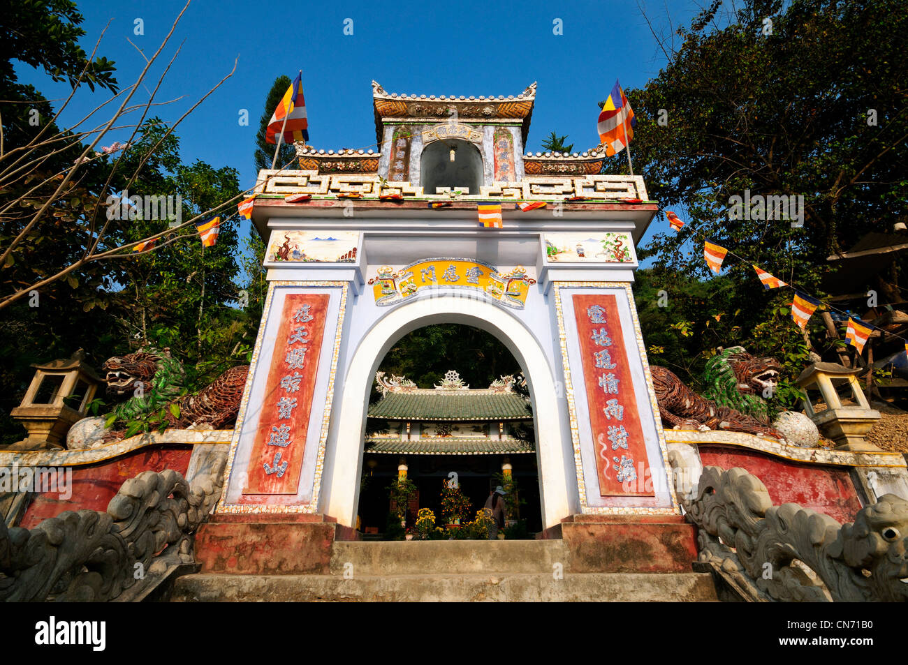 Ong Chon Gate Eingang zum Marble Mountains, Danang, Vietnam Stockfoto