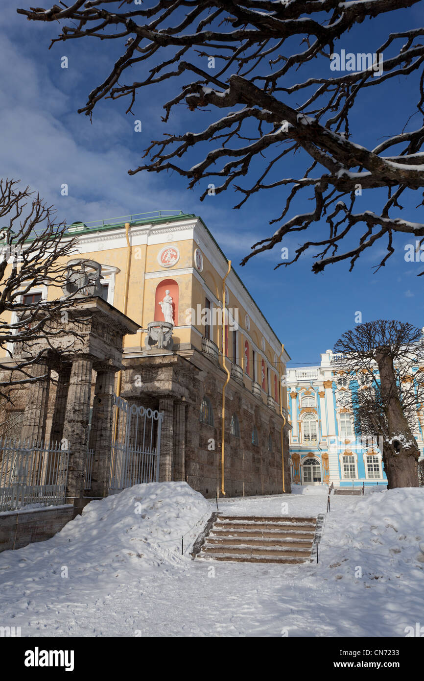 Kaltes Bad-Pavillon und der Achat Zimmer ZARSKOJE SELO, PUSCHKIN, Sankt-Petersburg Stockfoto