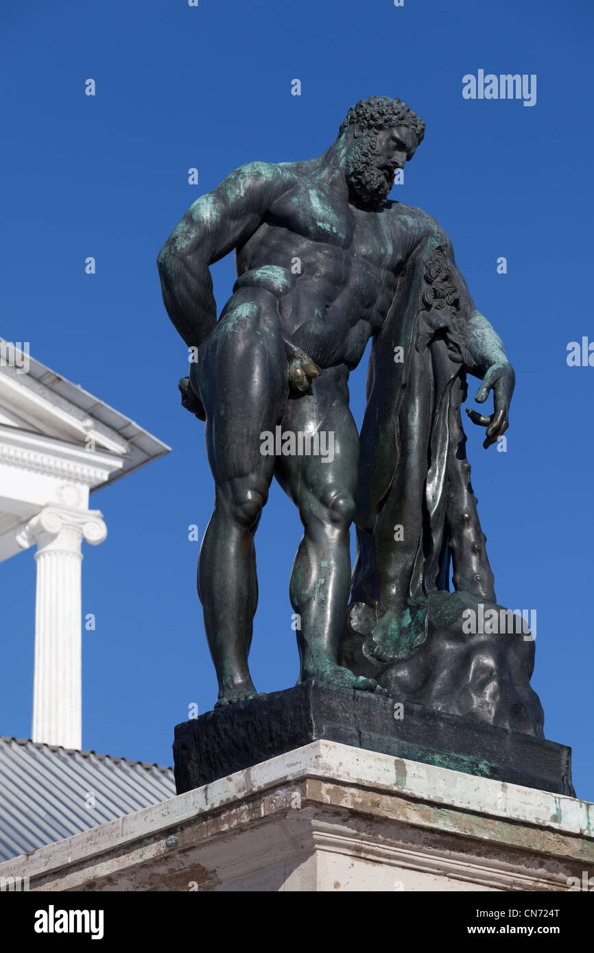 kolossale Statue des Herkules in Bronze gegossen Cameron Galerie Zarskoje SELO, PUSCHKIN, Sankt-Petersburg Stockfoto