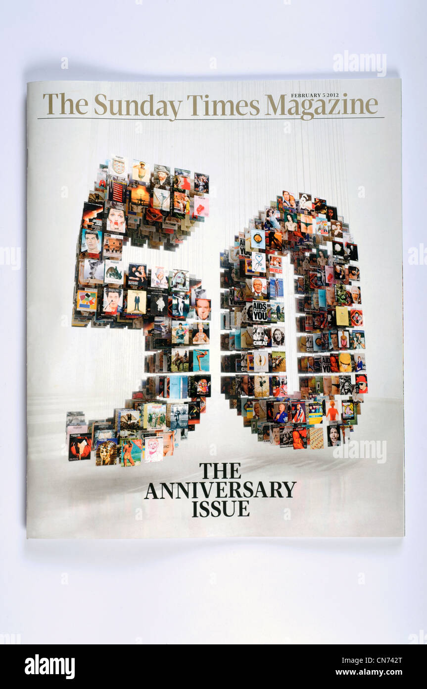 Die Sunday Times Magazine (50. Jubiläumsausgabe) Stockfoto