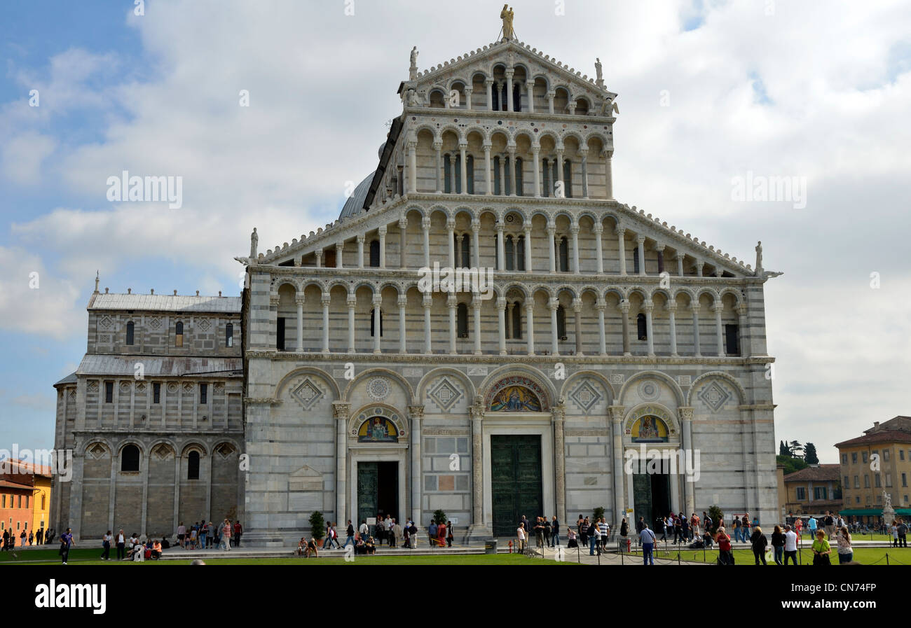 Oberen Bereich des Duomo, Kathedrale, Pisa, Toskana, Italien Europa. Stockfoto