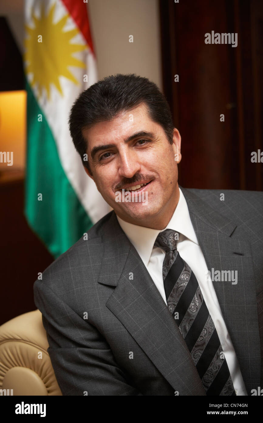 Nechirvan Barzani. Premierminister. Irakisch-Kurdistan Stockfoto