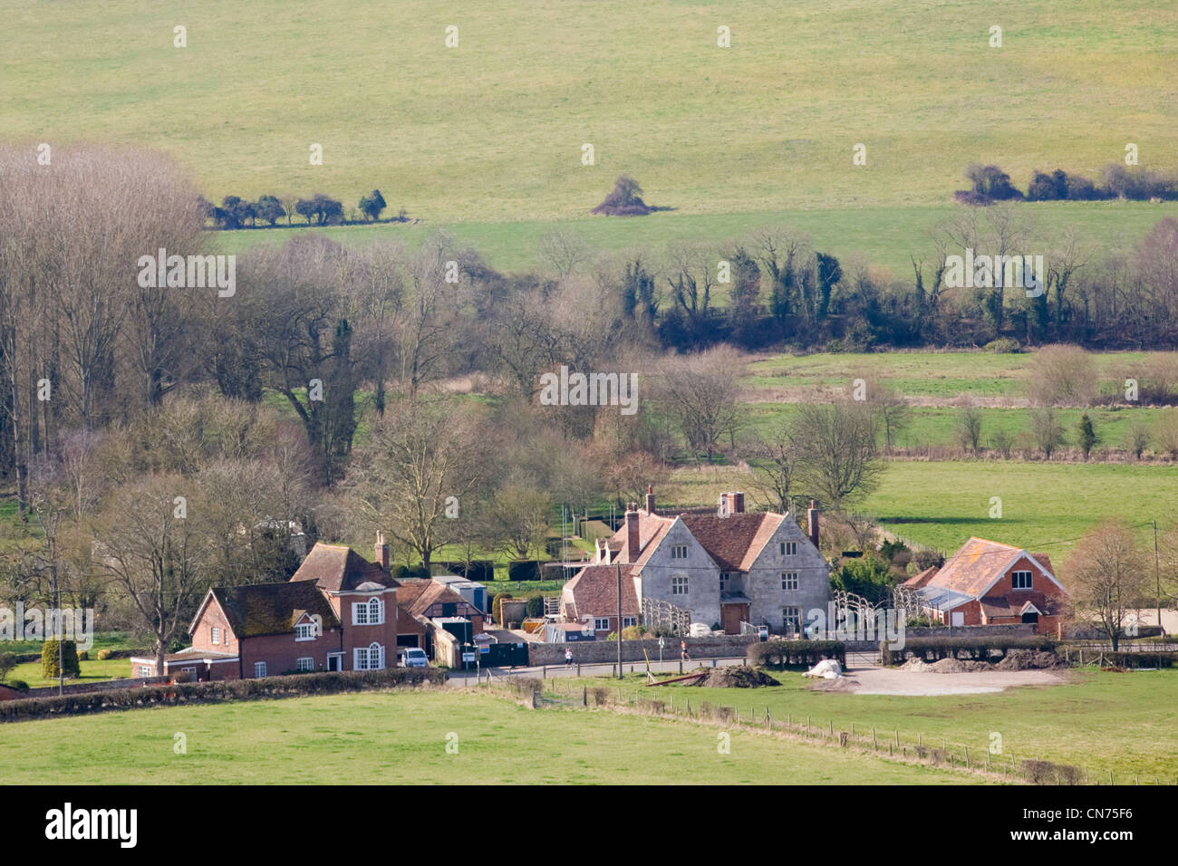 Schöne Aussicht in Wiltshire, England Stockfoto