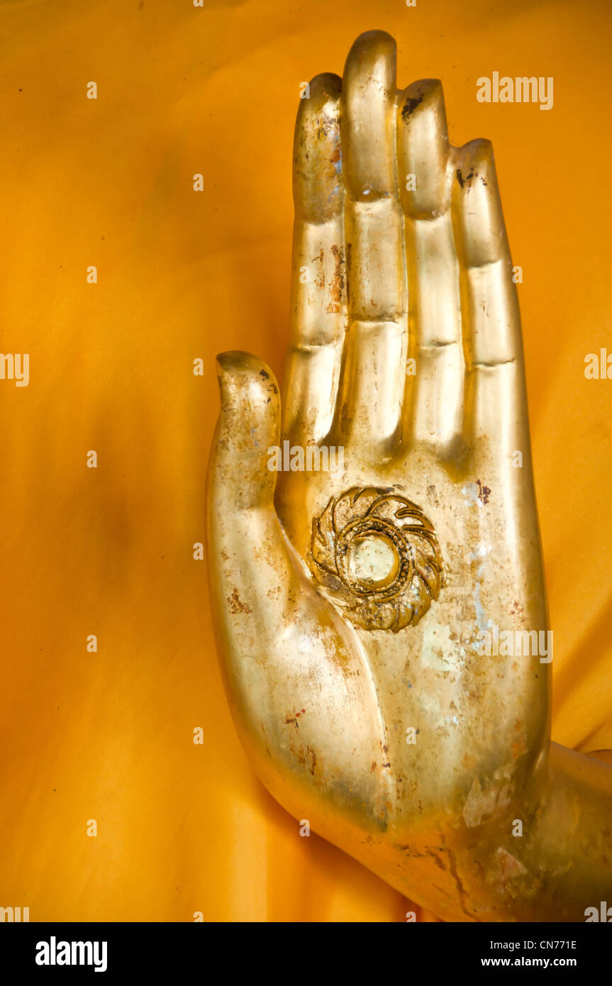 Hand des Buddha. Stockfoto