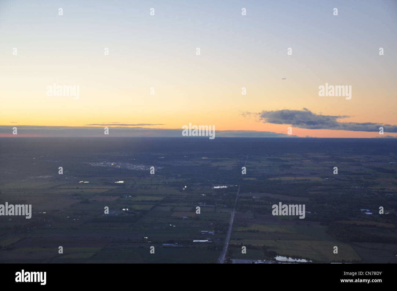 Luftaufnahme von Toronto Vororte im Morgengrauen Stockfoto