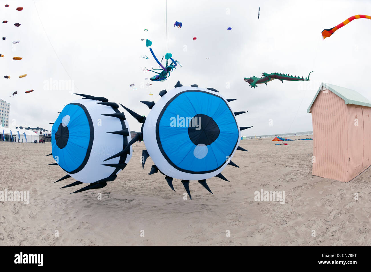 Berck Sur Mer, internationalen Drachenfestival, Cerfs Volants Stockfoto