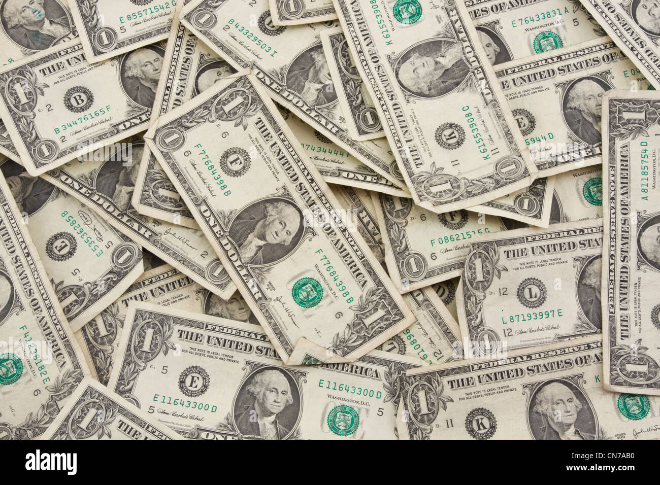 Hintergrund von einem Dollar-Scheine. Stockfoto