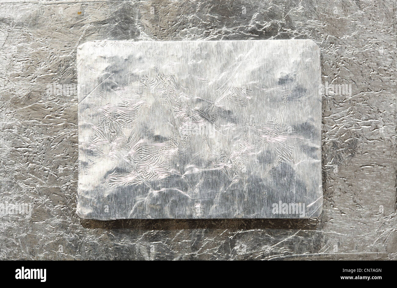 Metallplatte Stockfoto