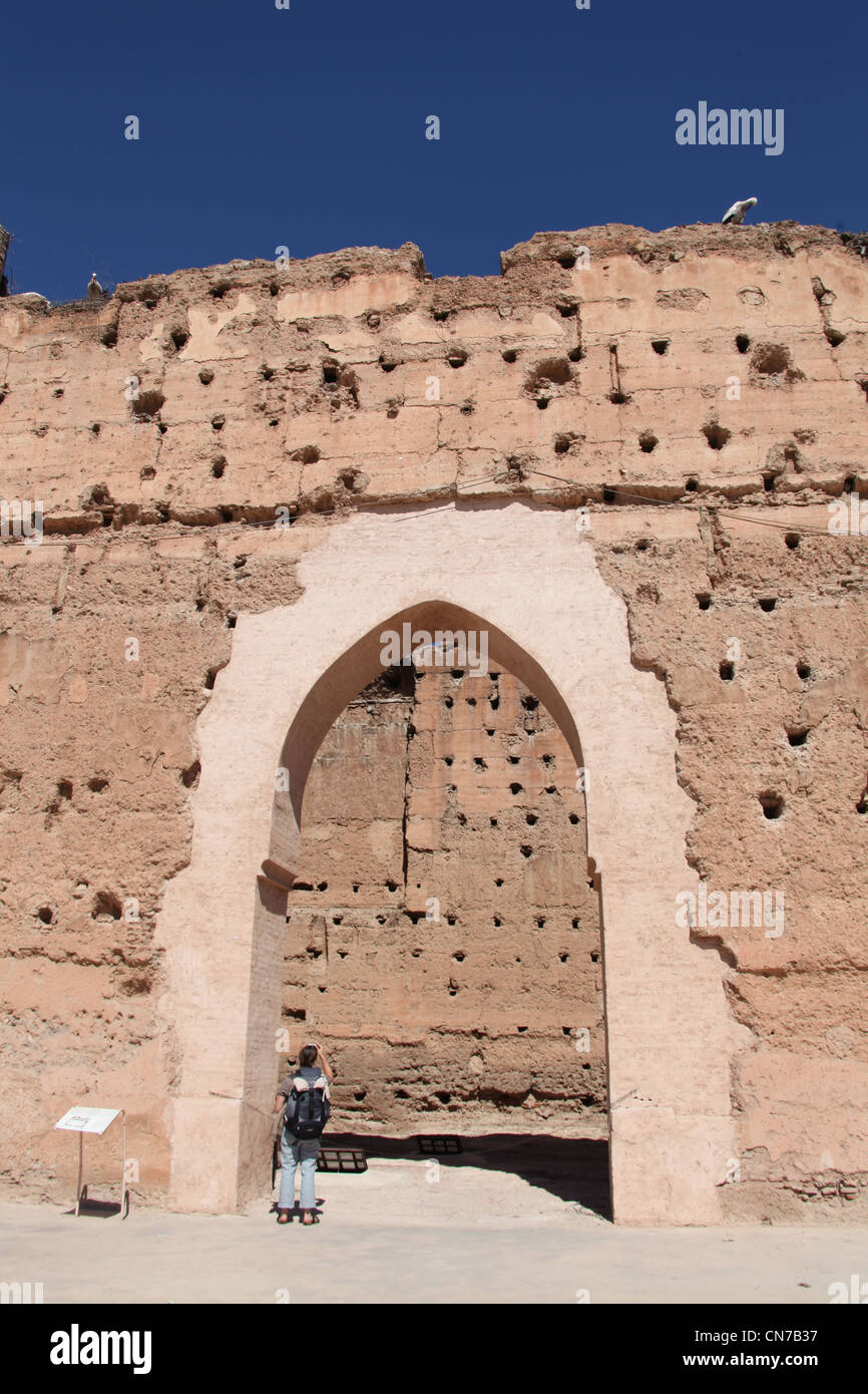 Palais el Badi in Marrakesch Stockfoto