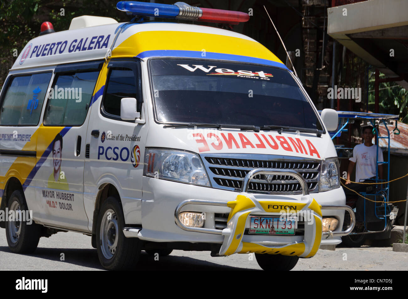 Krankenwagen Auto van, Puerto Galera, Oriental Mindoro, Philippinen, Südostasien Stockfoto