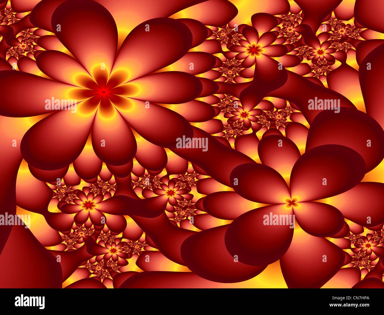 Fraktal-Blumen-Design Stockfoto