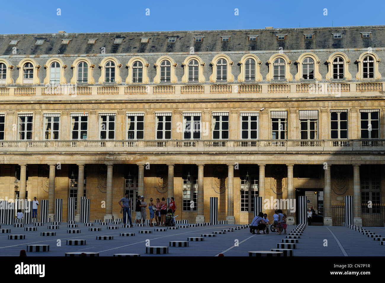 Frankreich, Paris, Palais Royal, Buren-Spalte Stockfoto