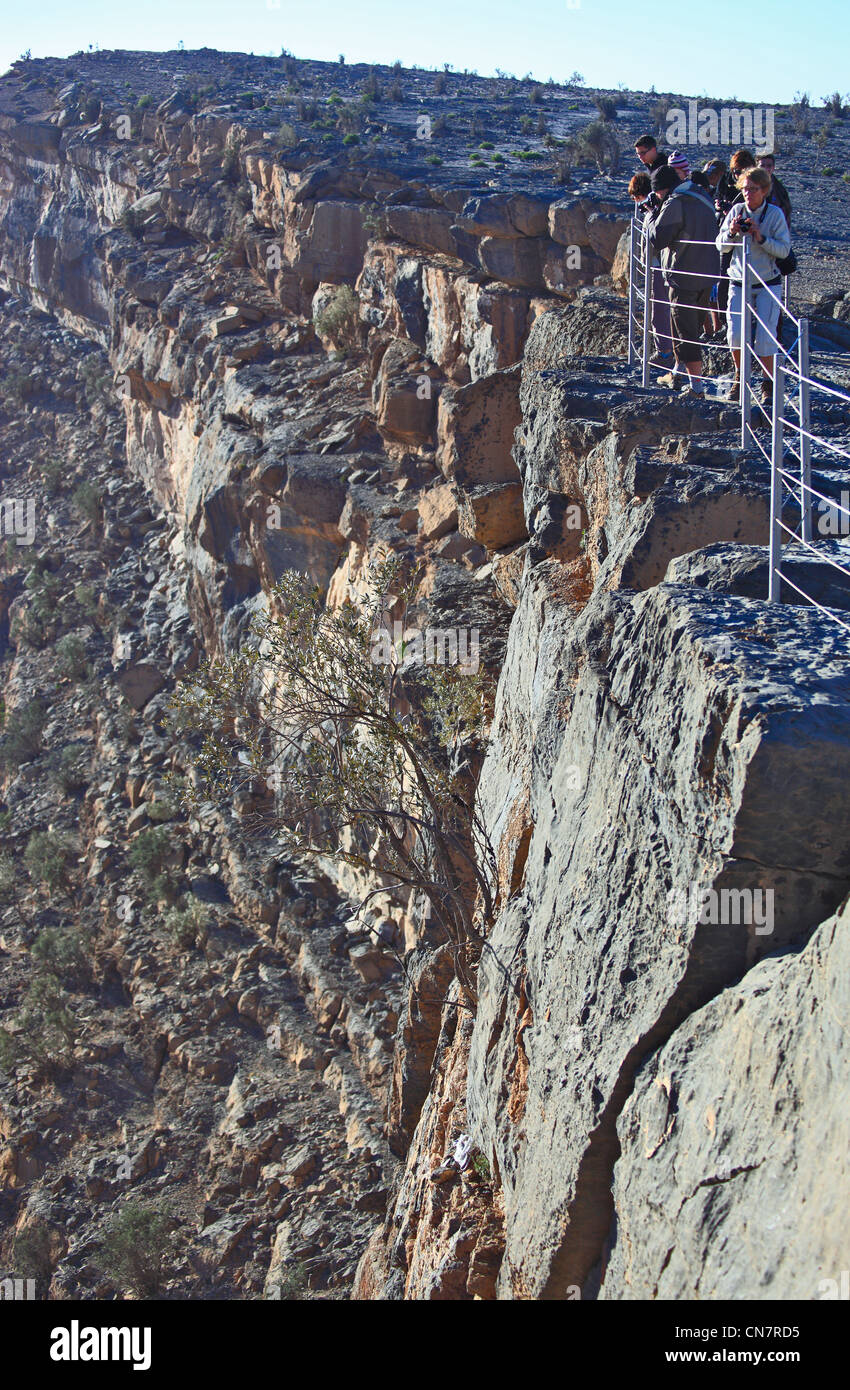 Landschaftsformation bin Jebel Shams, Oman Stockfoto