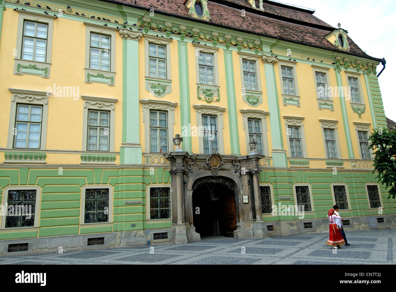 Rumänien, Sibiu, Marktplatz, Kunstmuseum Brukenthal Stockfoto