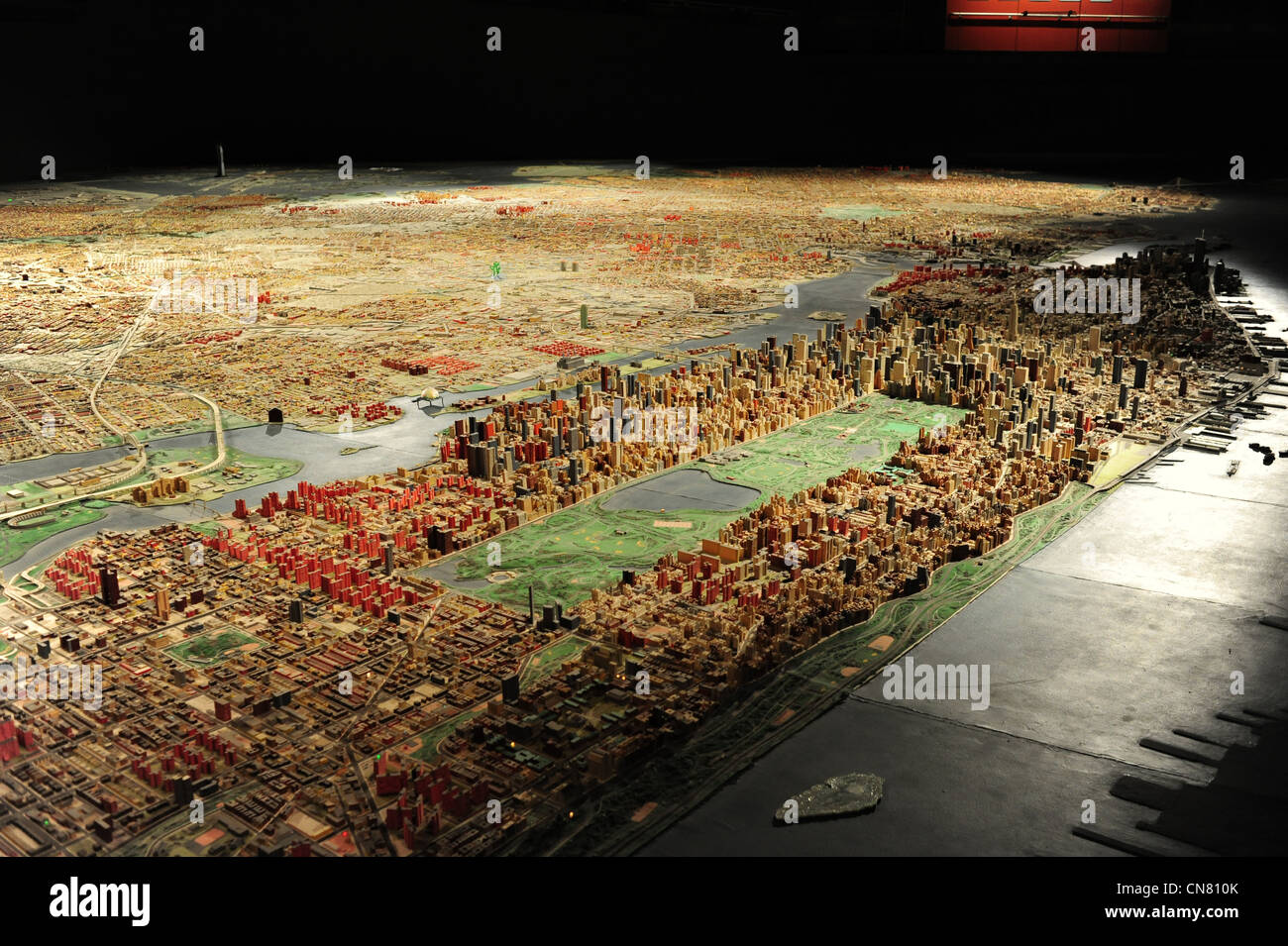 USA New York City Queens Panorama der Stadt New York - das Queens Museum of Art Stockfoto