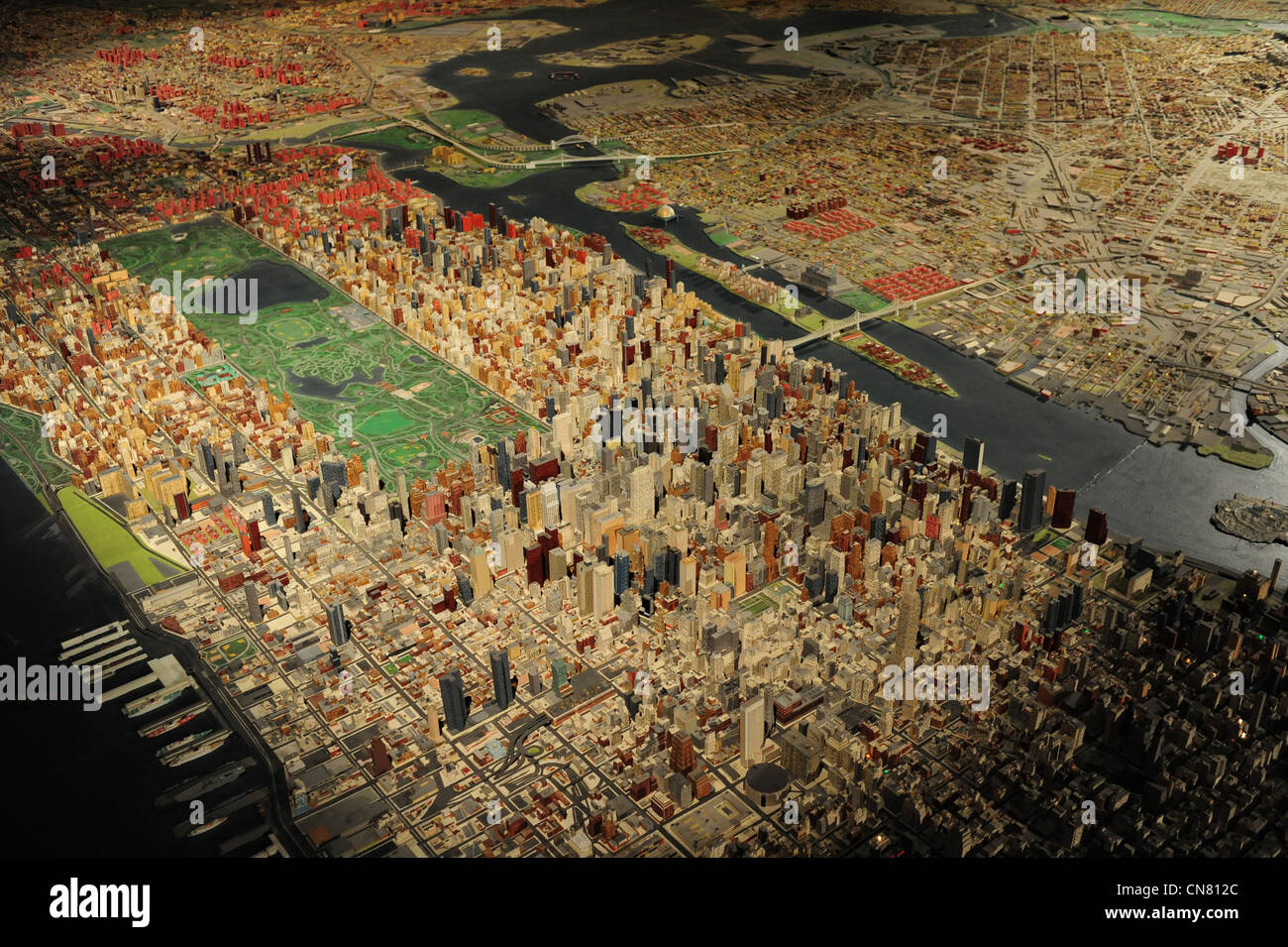 USA New York City Queens Panorama der Stadt New York - das Queens Museum of Art Stockfoto