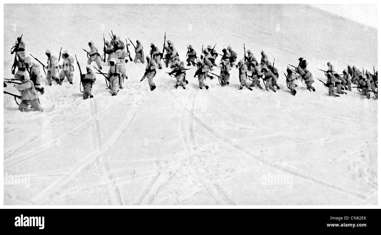 1917 Berg Alpine Kriegsführung auf dem Adamello-Berg in der Lombardei, Italien Stockfoto