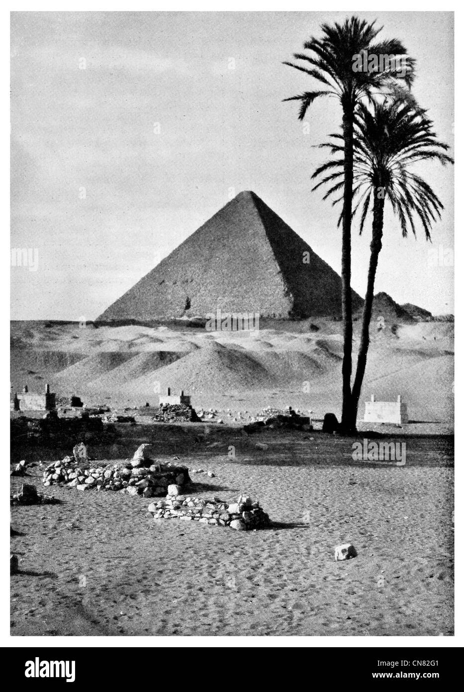 1917 große Pyramide von Gizeh Stockfoto