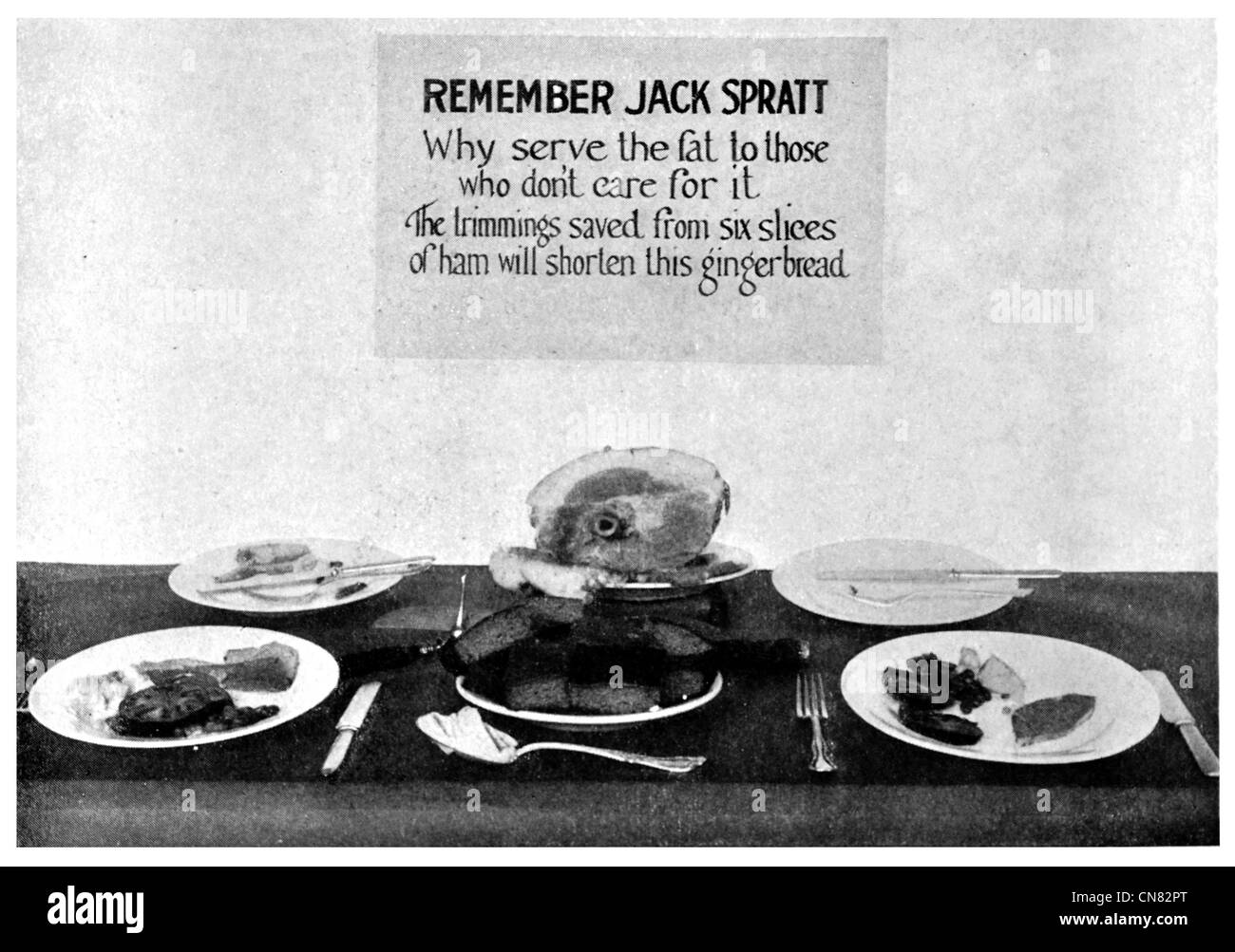 1917 Kochen Fett Ration Krieg Zeit WW1 Stockfoto