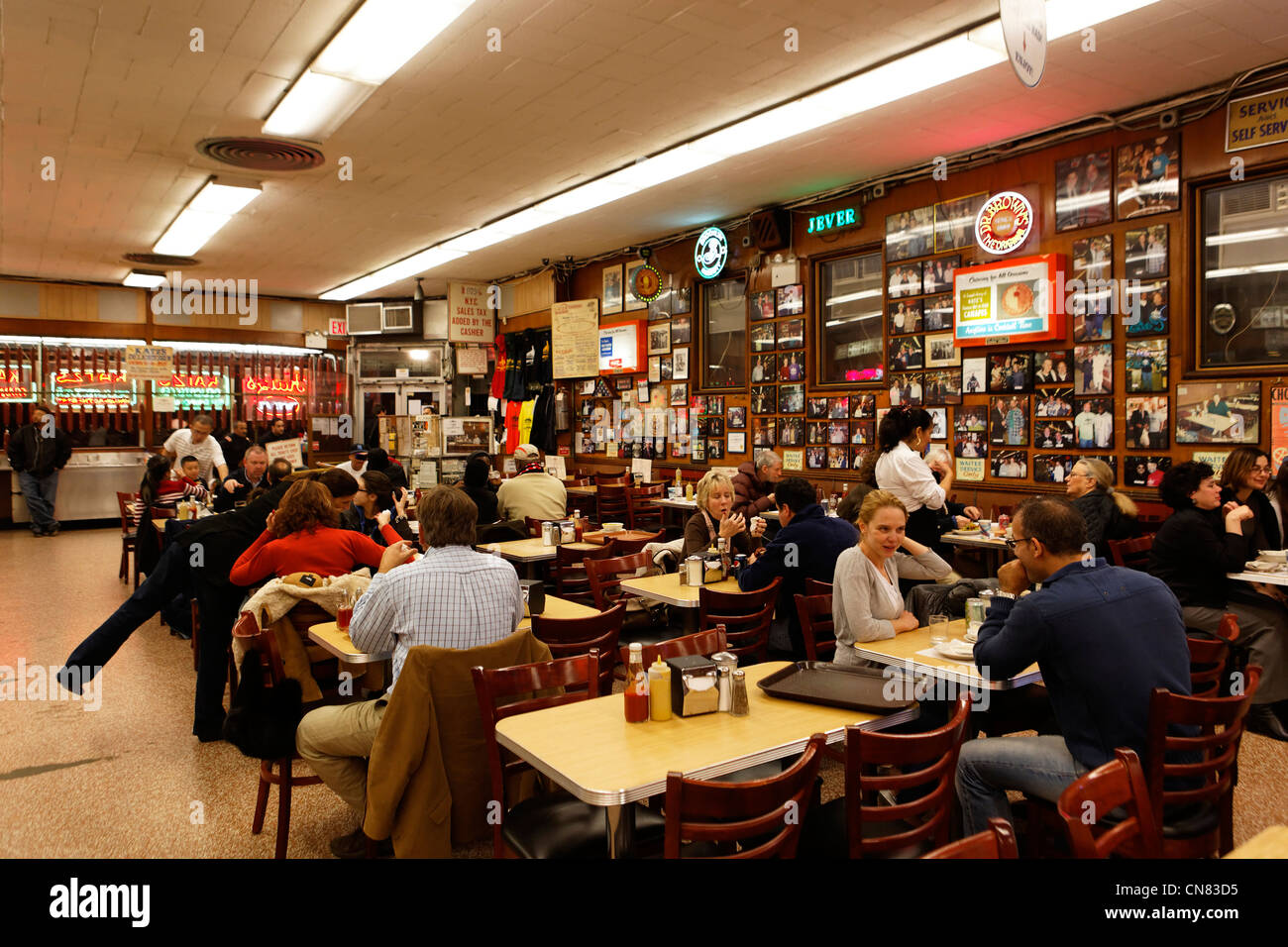 Vereinigte Staaten, New York City, Manhattan, Lower East Side, Zimmer Restaurant Katzs Delicatessen Stockfoto