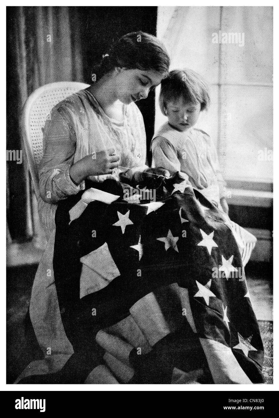 1917-United States US Flag-Macher Stockfoto