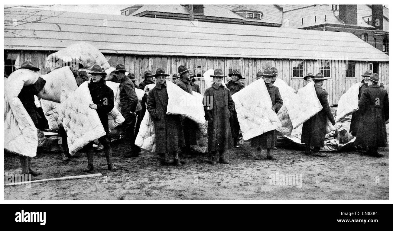 1917-Kaserne Plattsburg Armee Trainingslager Stockfoto