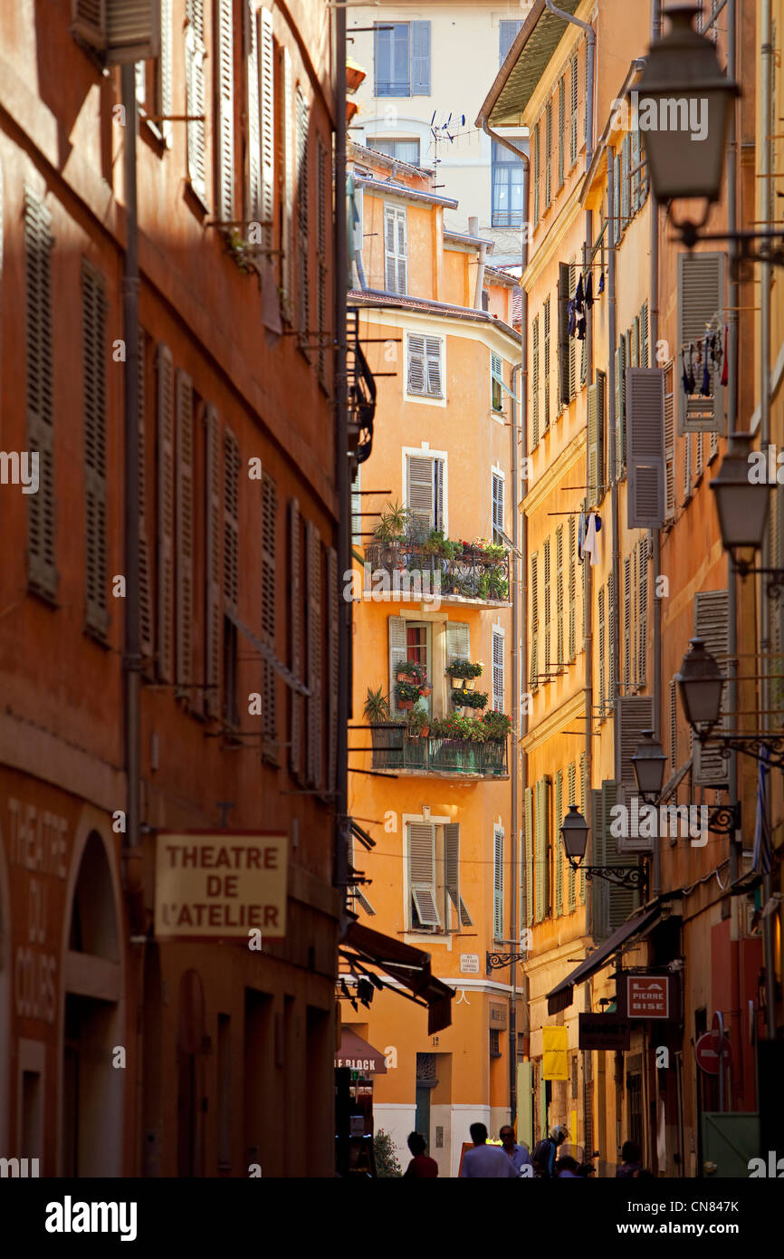 Frankreich, Alpes Maritimes, schön, Vieux Nice (Altstadt), Rue Barillerie Stockfoto