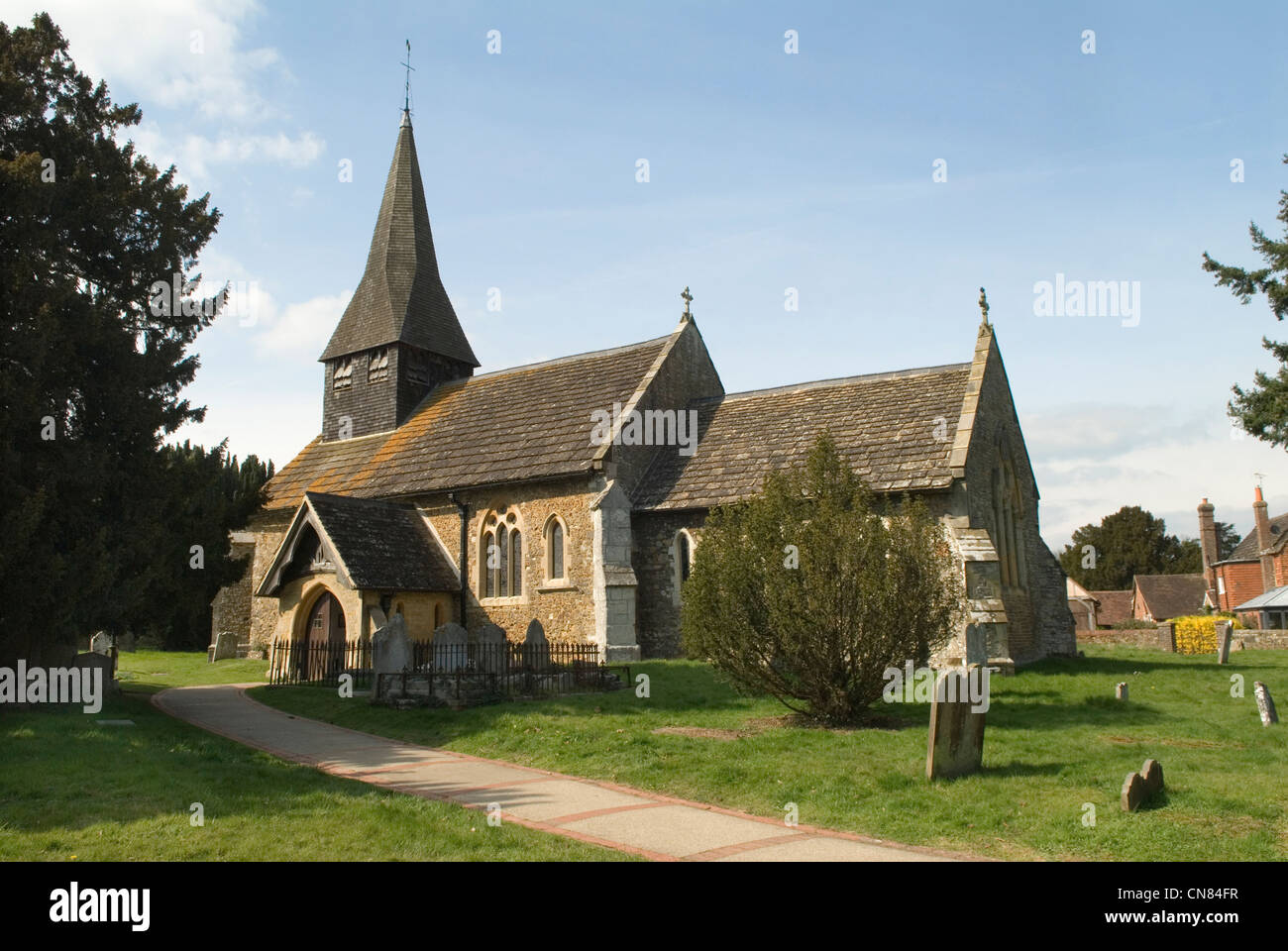 Kapelle, Surrey Uk. St John the Baptist Church.  HOMER SYKES Stockfoto