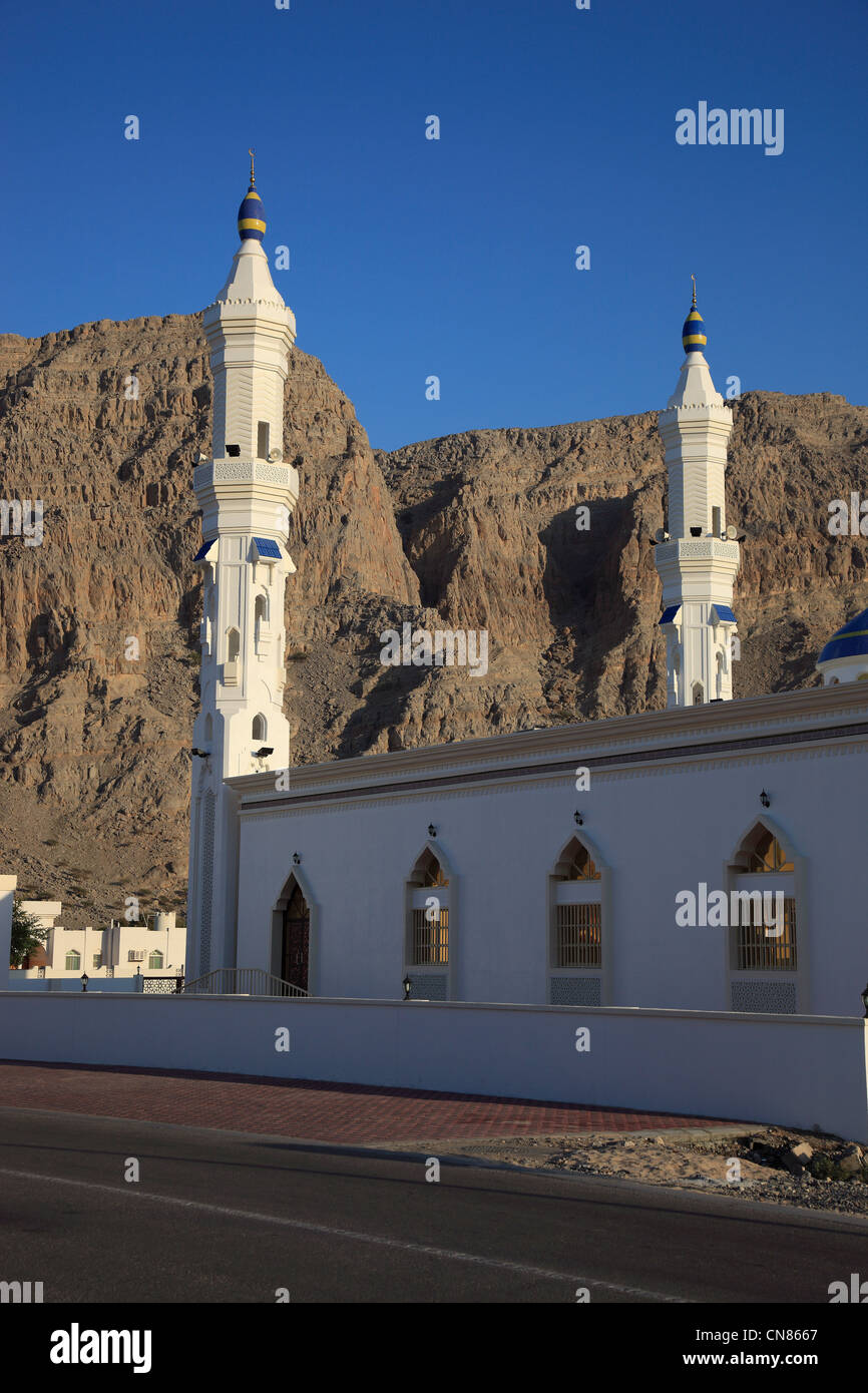 Moschee in al-Chasab, Khasab, in der Omanischen Sondergebiet Musandam, Oman Stockfoto